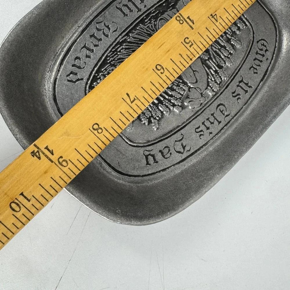 Wilton Armetale Give Us This Day Our Daily Bread Pewter Serving Tray Platter
